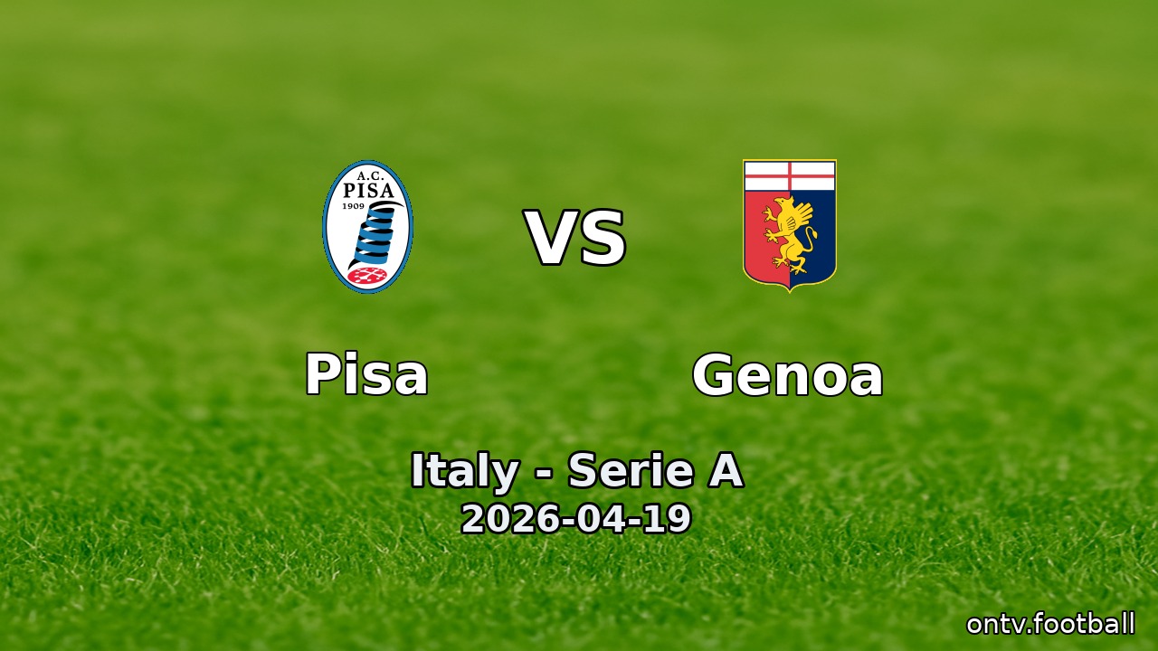 Pisa vs Genoa
