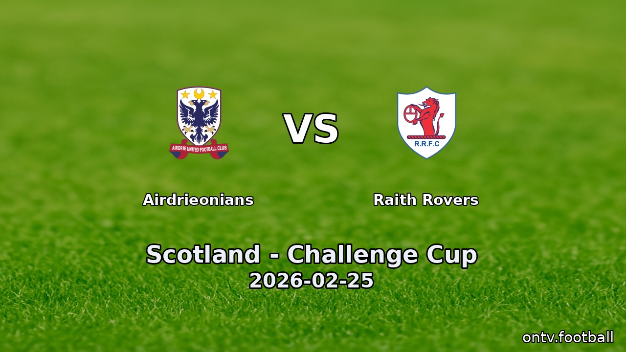 Airdrieonians vs Raith Rovers