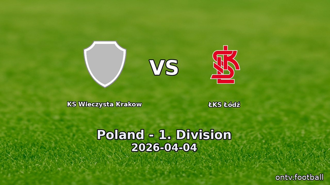 KS Wieczysta Krakow vs ŁKS Łódź