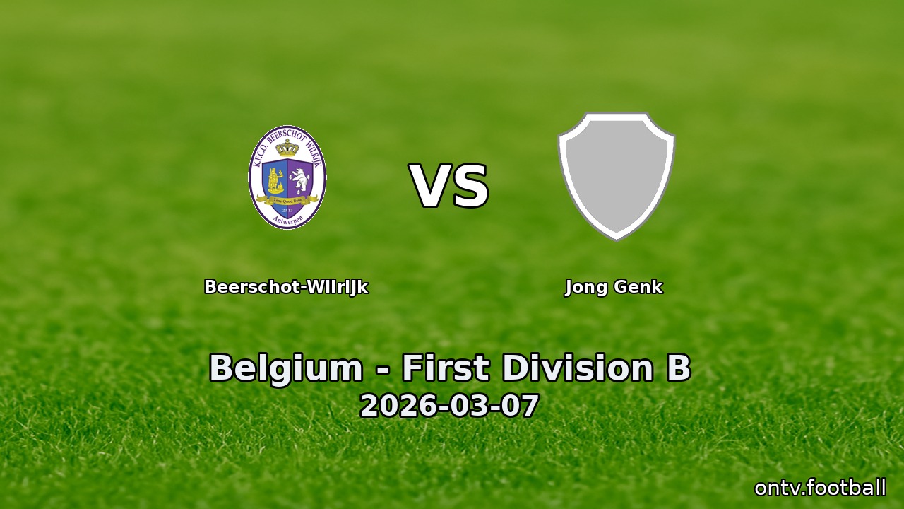 Beerschot-Wilrijk vs Jong Genk