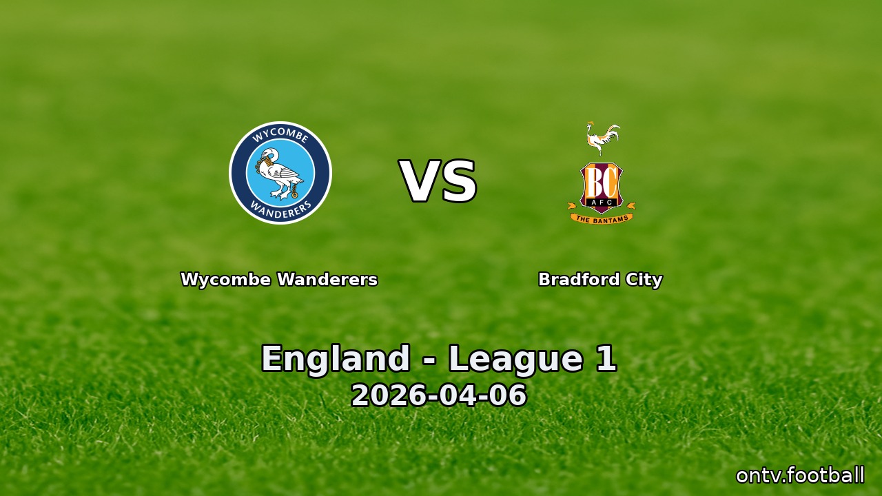 Wycombe Wanderers vs Bradford City