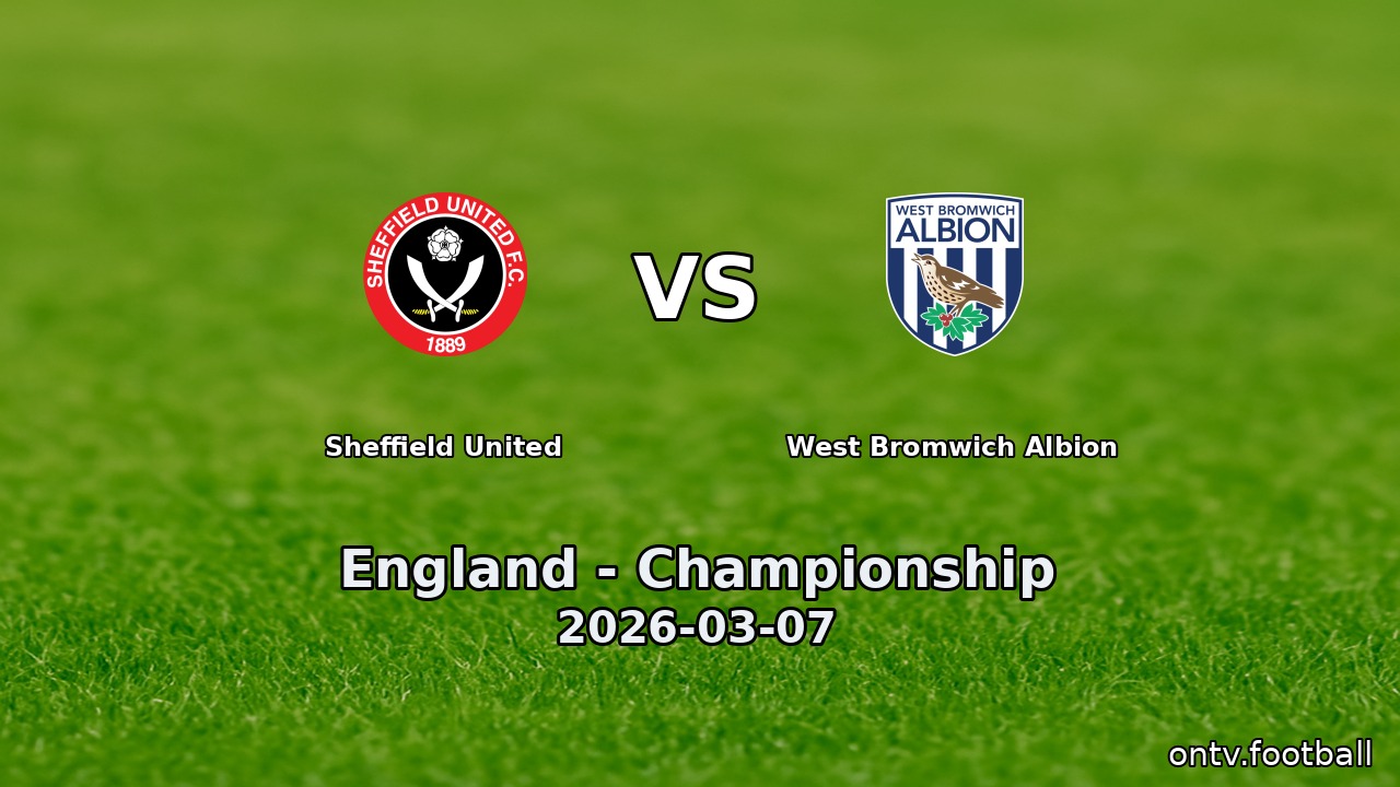 Sheffield United vs West Bromwich Albion