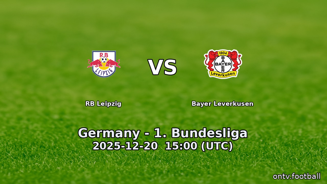 RB Leipzig vs Bayer Leverkusen