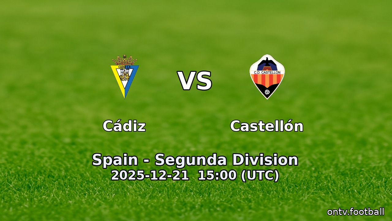 Cádiz vs Castellón