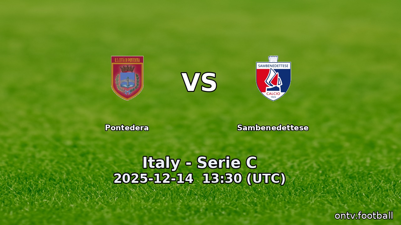 Pontedera vs Sambenedettese