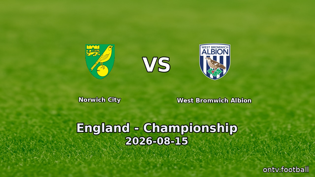 Norwich City vs West Bromwich Albion