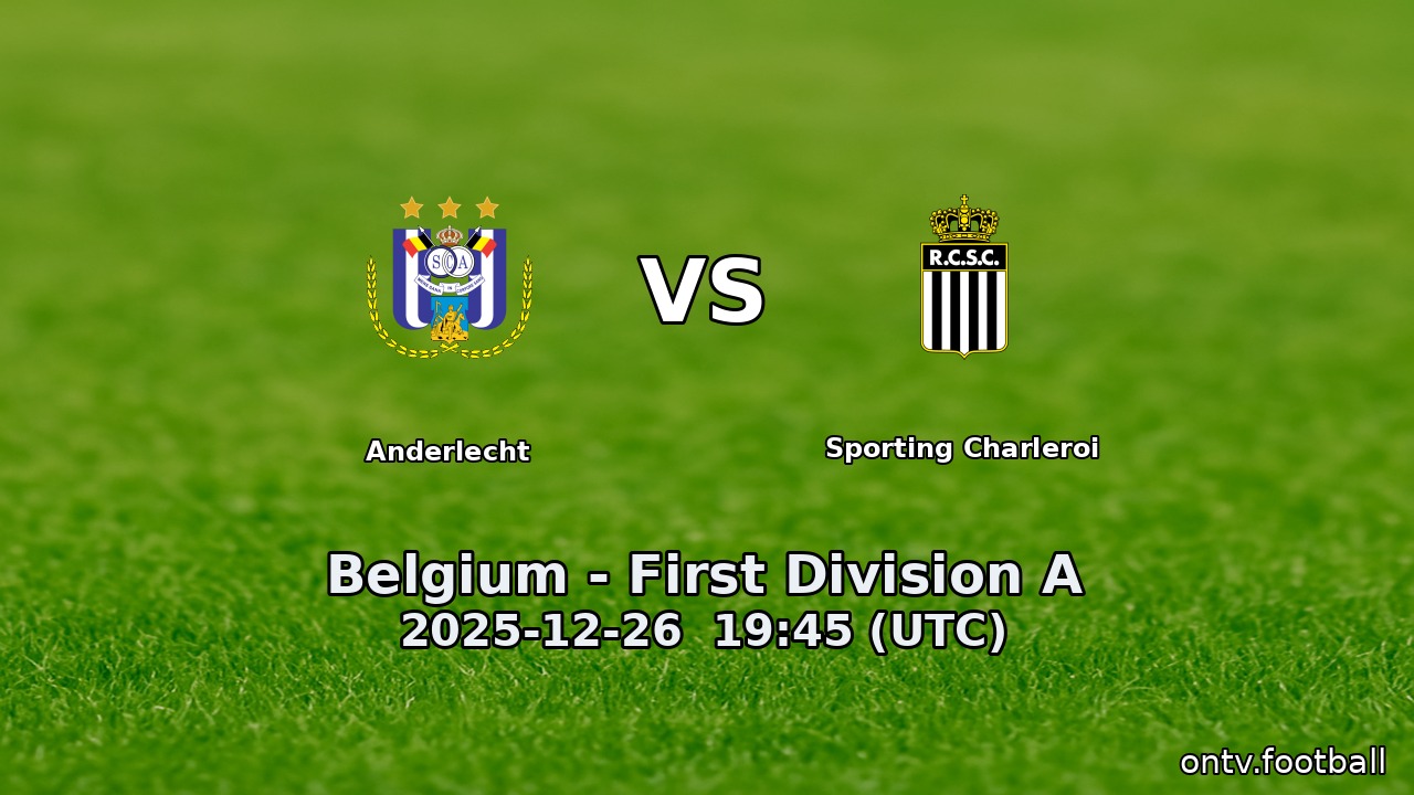 Anderlecht vs Sporting Charleroi