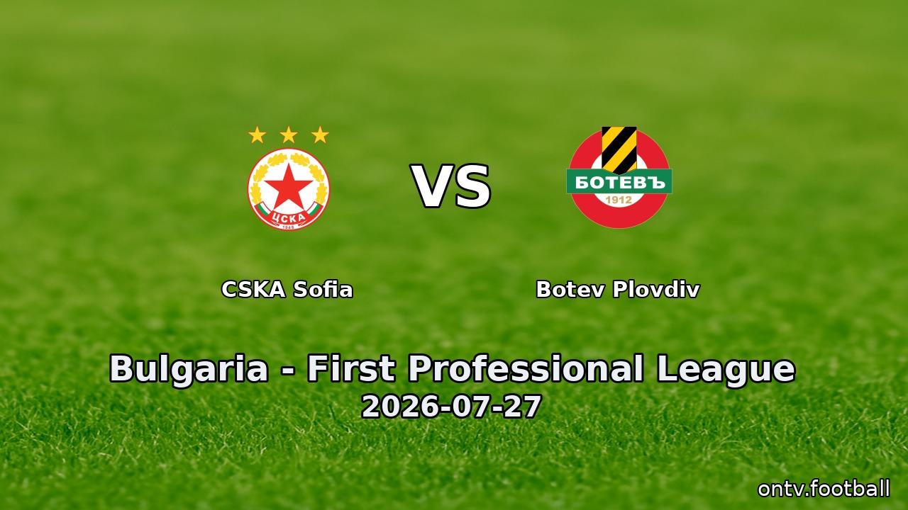 CSKA Sofia vs Botev Plovdiv