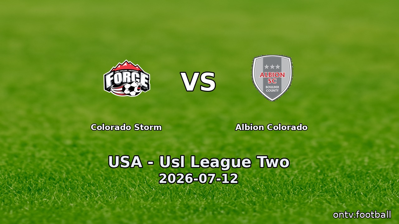 Colorado Storm vs Albion Colorado