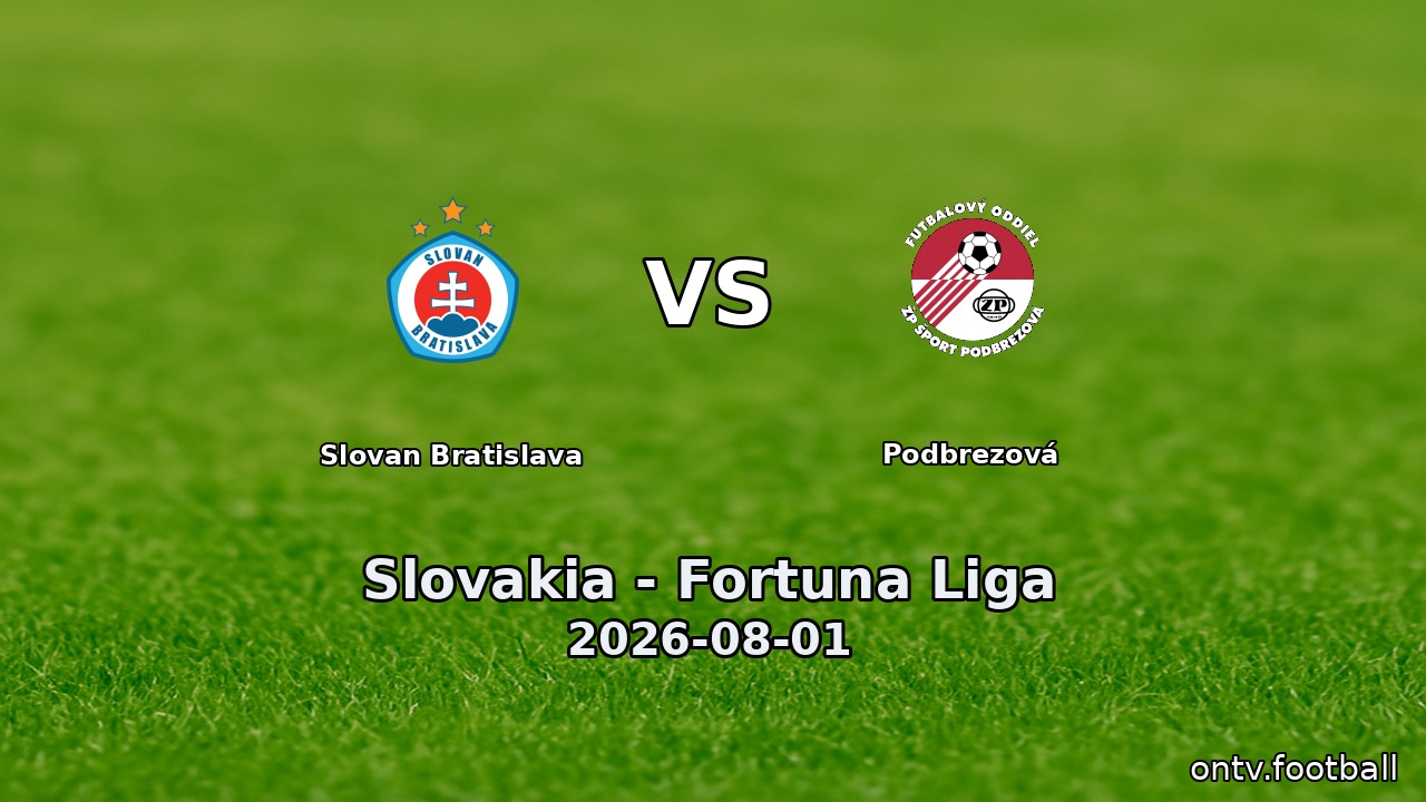 Slovan Bratislava vs Podbrezová