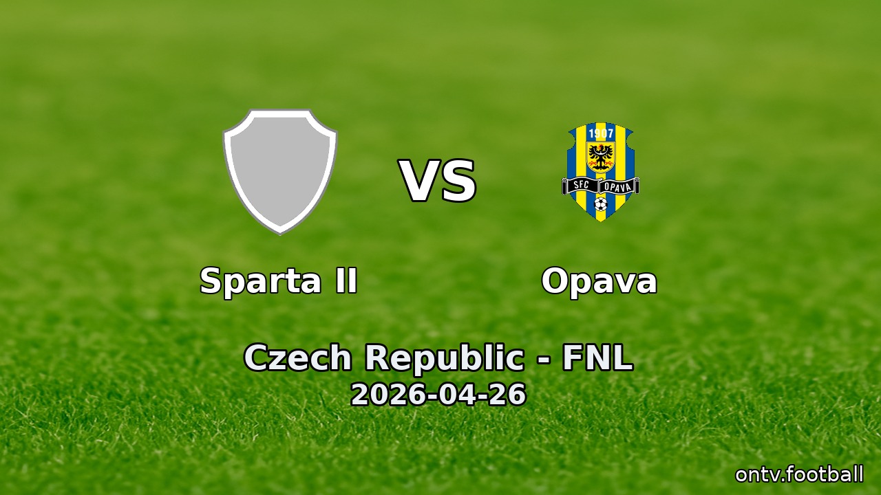 Sparta II vs Opava