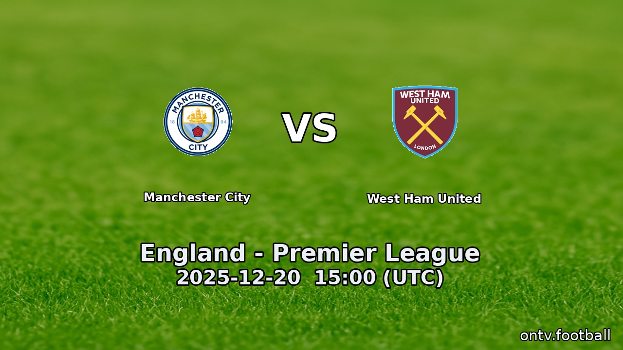 Manchester City vs West Ham United