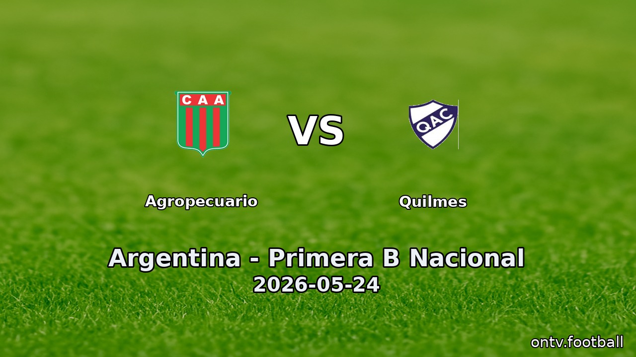 Agropecuario vs Quilmes