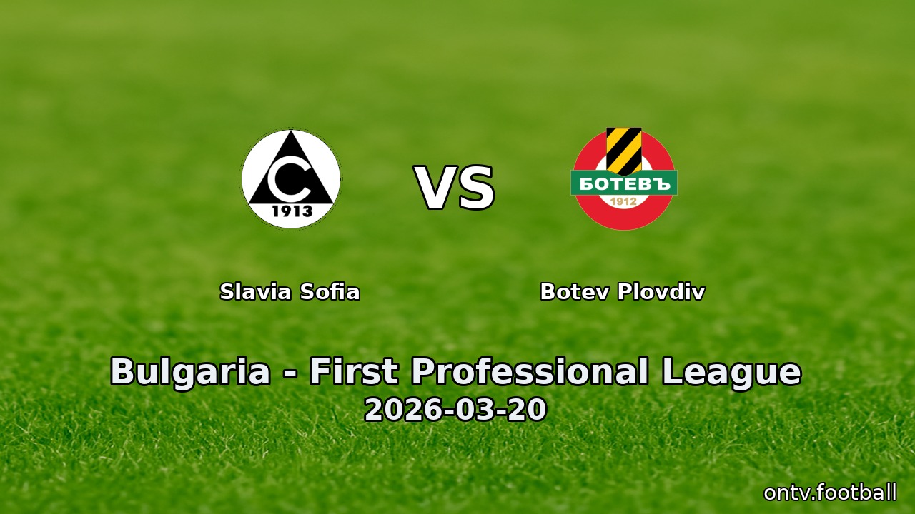 Slavia Sofia vs Botev Plovdiv