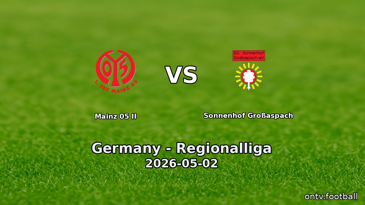 Mainz 05 II vs Sonnenhof Großaspach