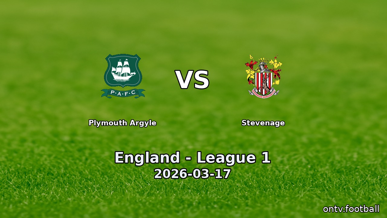 Plymouth Argyle vs Stevenage
