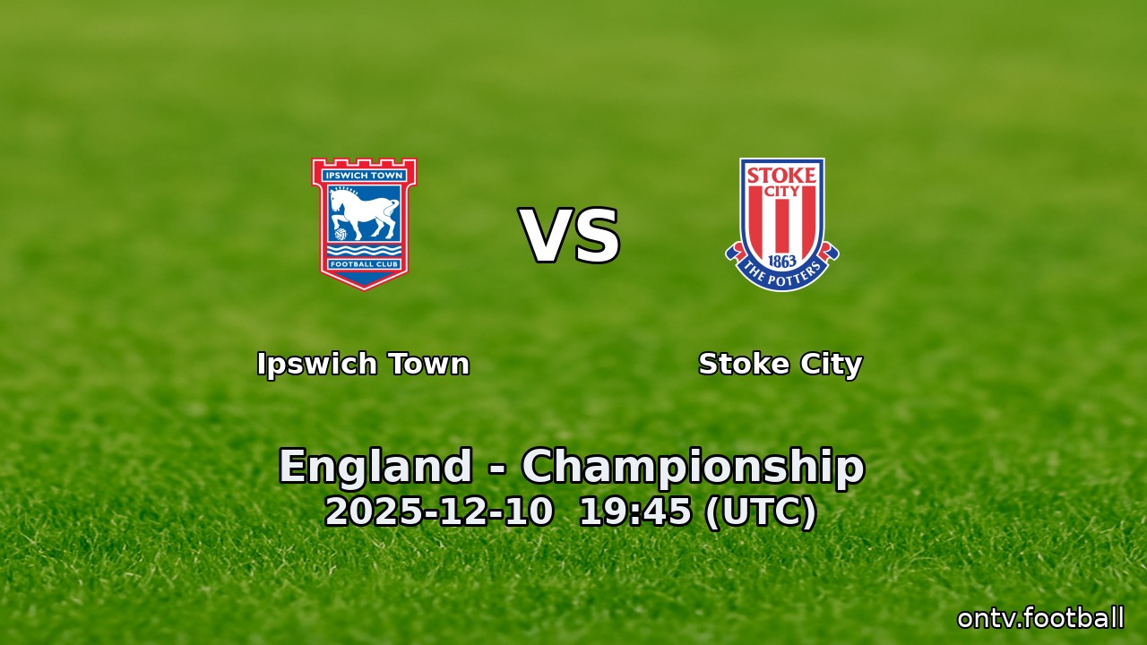 Ipswich Town vs Stoke City