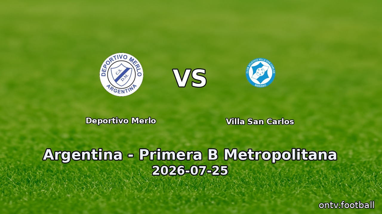 Deportivo Merlo vs Villa San Carlos