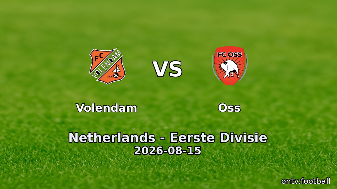 Volendam vs Oss