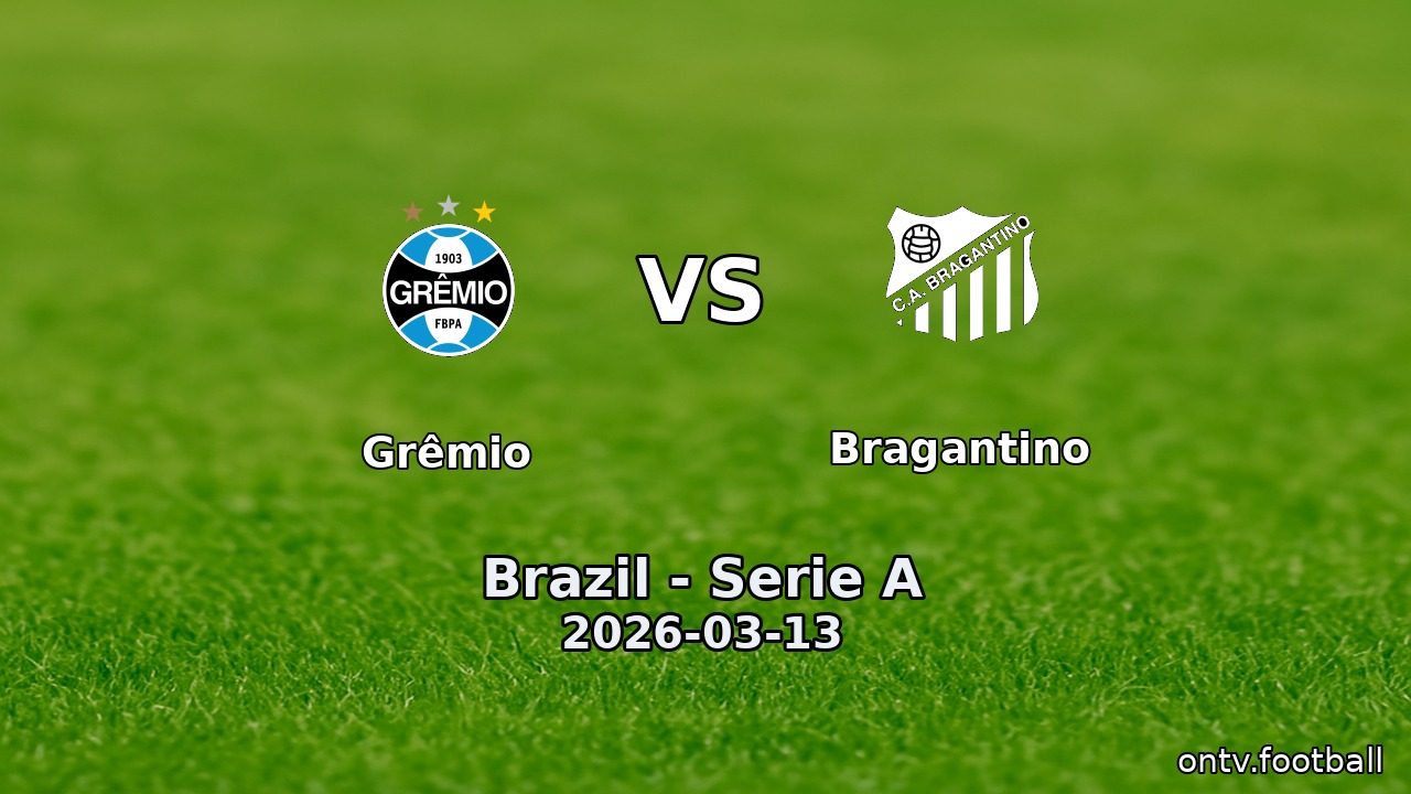 Grêmio vs Bragantino