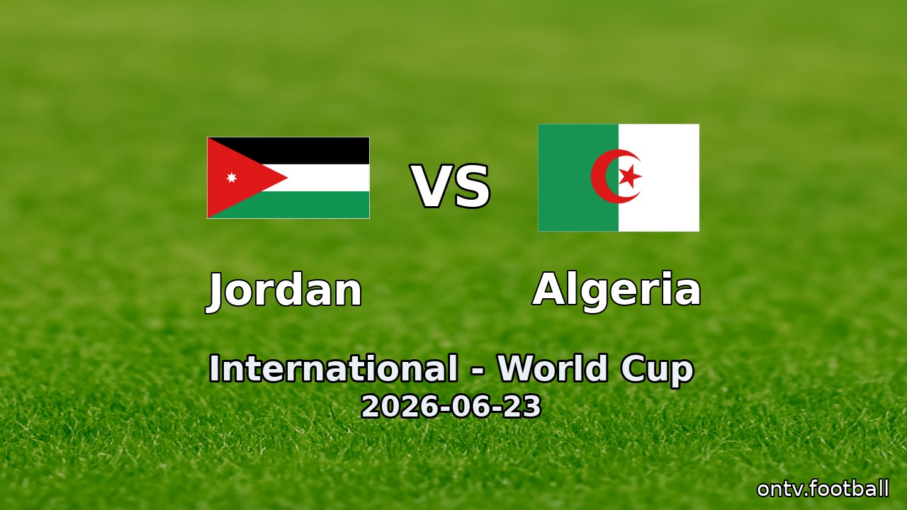 Jordan vs Algeria