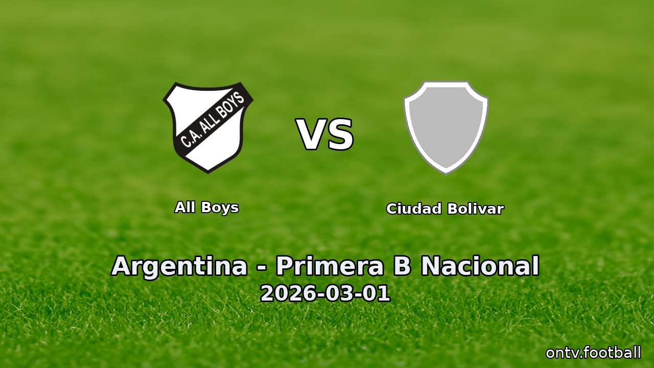 All Boys vs Ciudad Bolivar