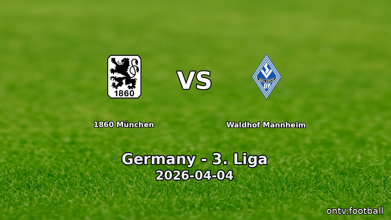 1860 München vs Waldhof Mannheim