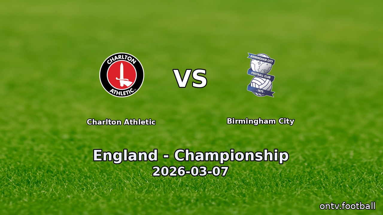 Charlton Athletic vs Birmingham City