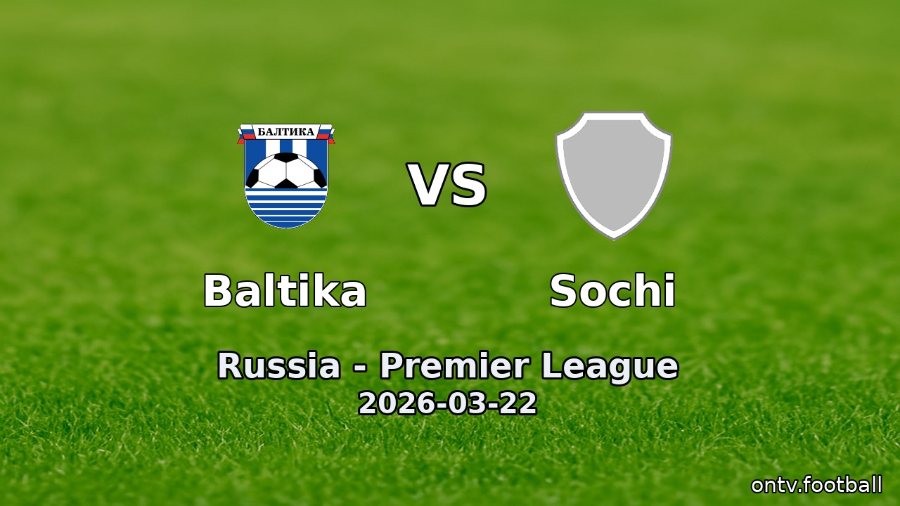 Baltika vs Sochi