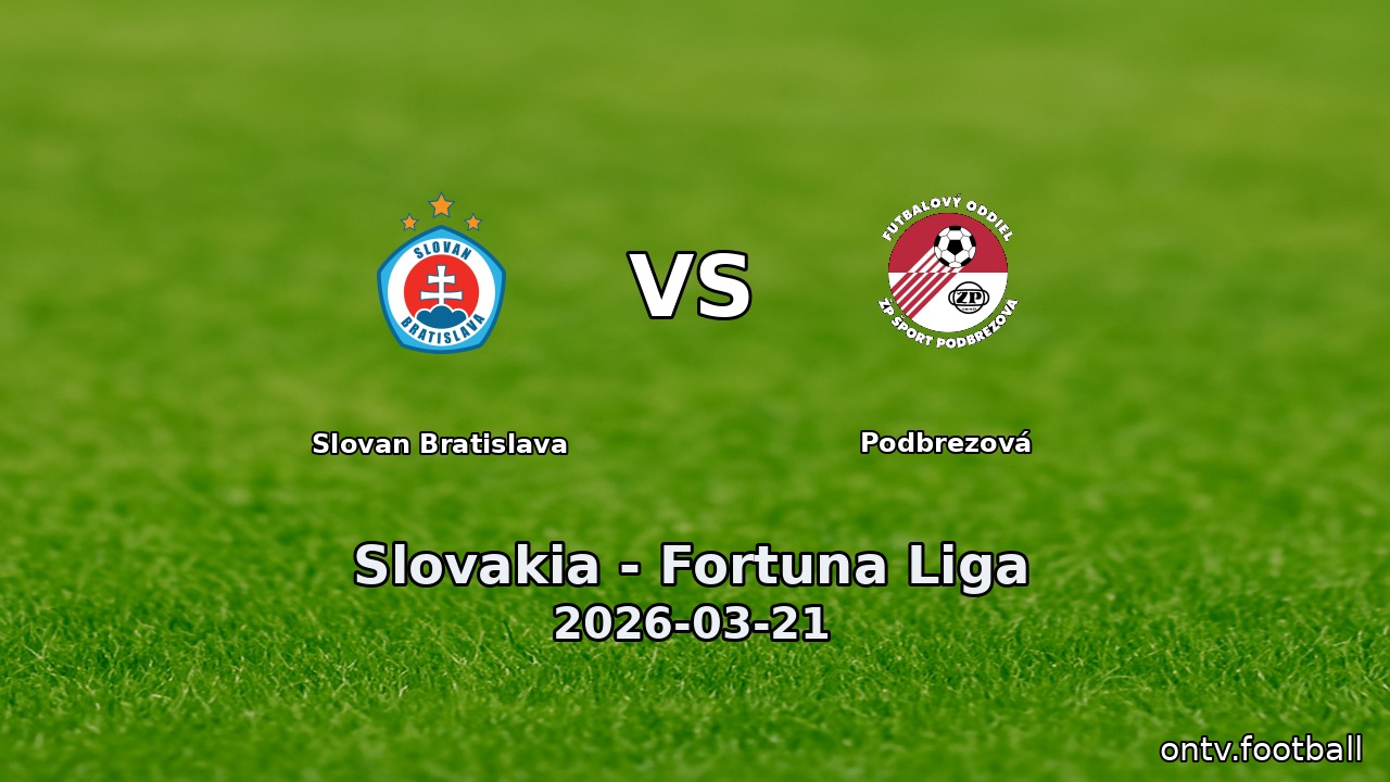 Slovan Bratislava vs Podbrezová