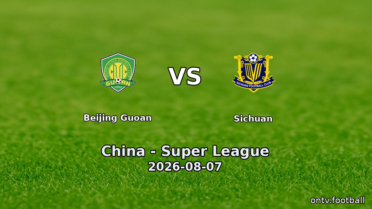 Beijing Guoan vs Sichuan