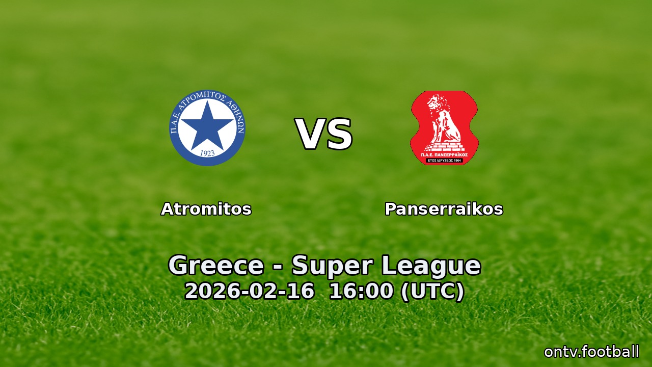 Atromitos vs Panserraikos