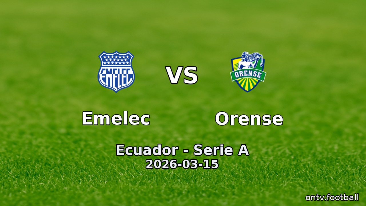 Emelec vs Orense