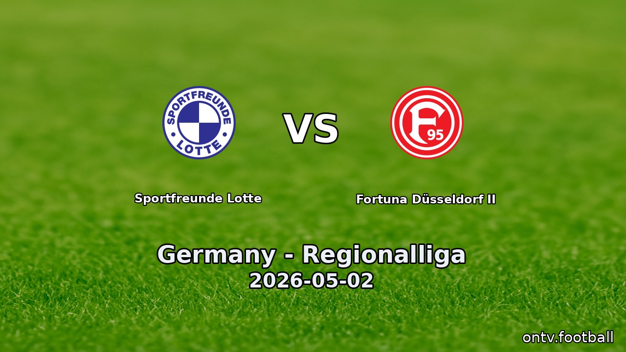 Sportfreunde Lotte vs Fortuna Düsseldorf II