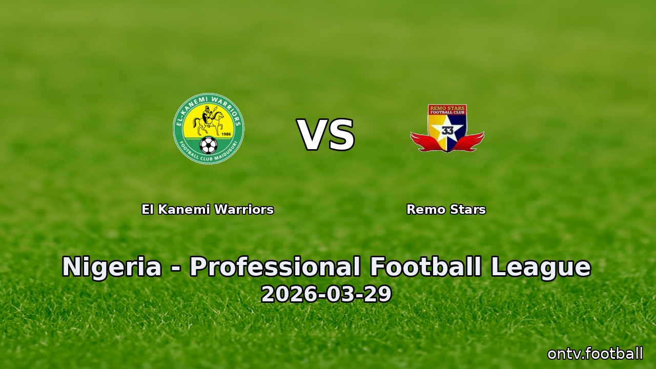El Kanemi Warriors vs Remo Stars