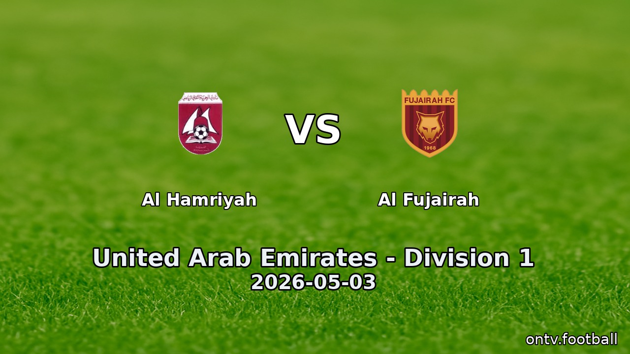 Al Hamriyah vs Al Fujairah