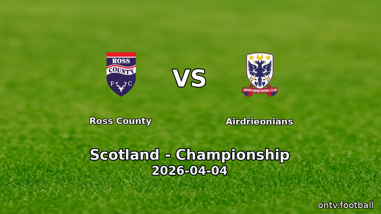 Ross County vs Airdrieonians