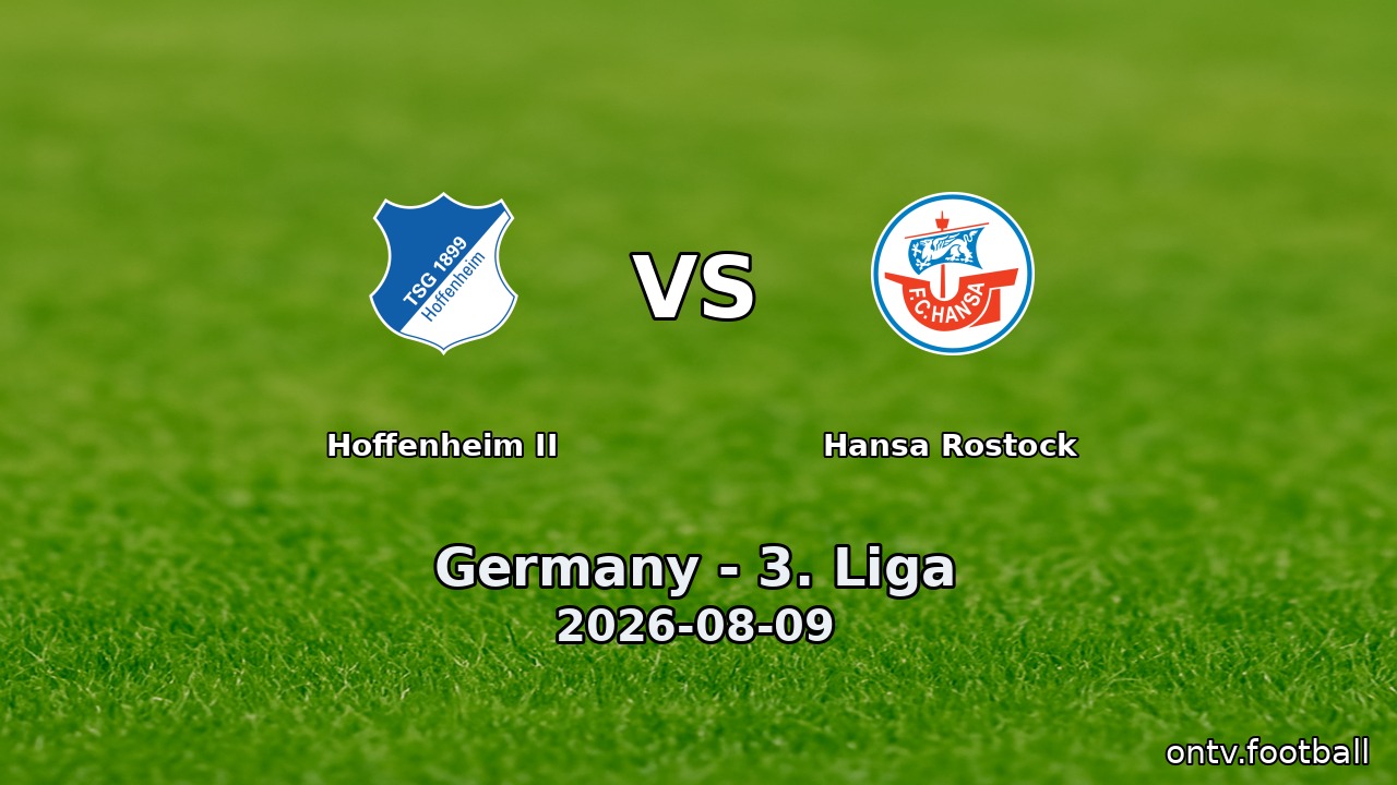 Hoffenheim II vs Hansa Rostock
