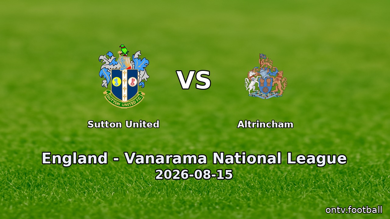 Sutton United vs Altrincham