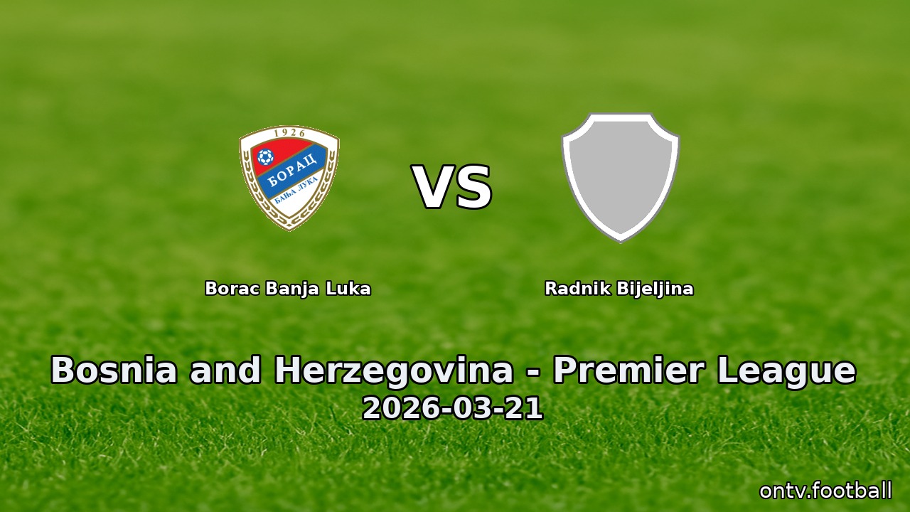 Borac Banja Luka vs Radnik Bijeljina