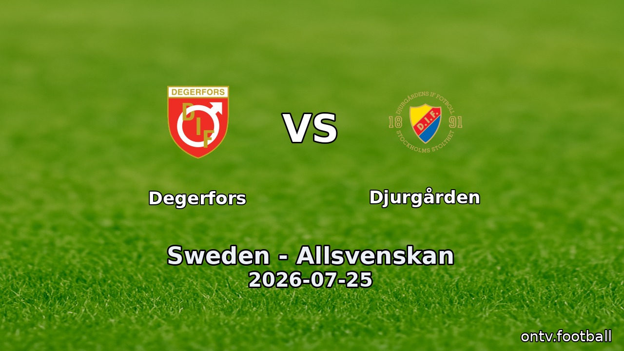 Degerfors vs Djurgården