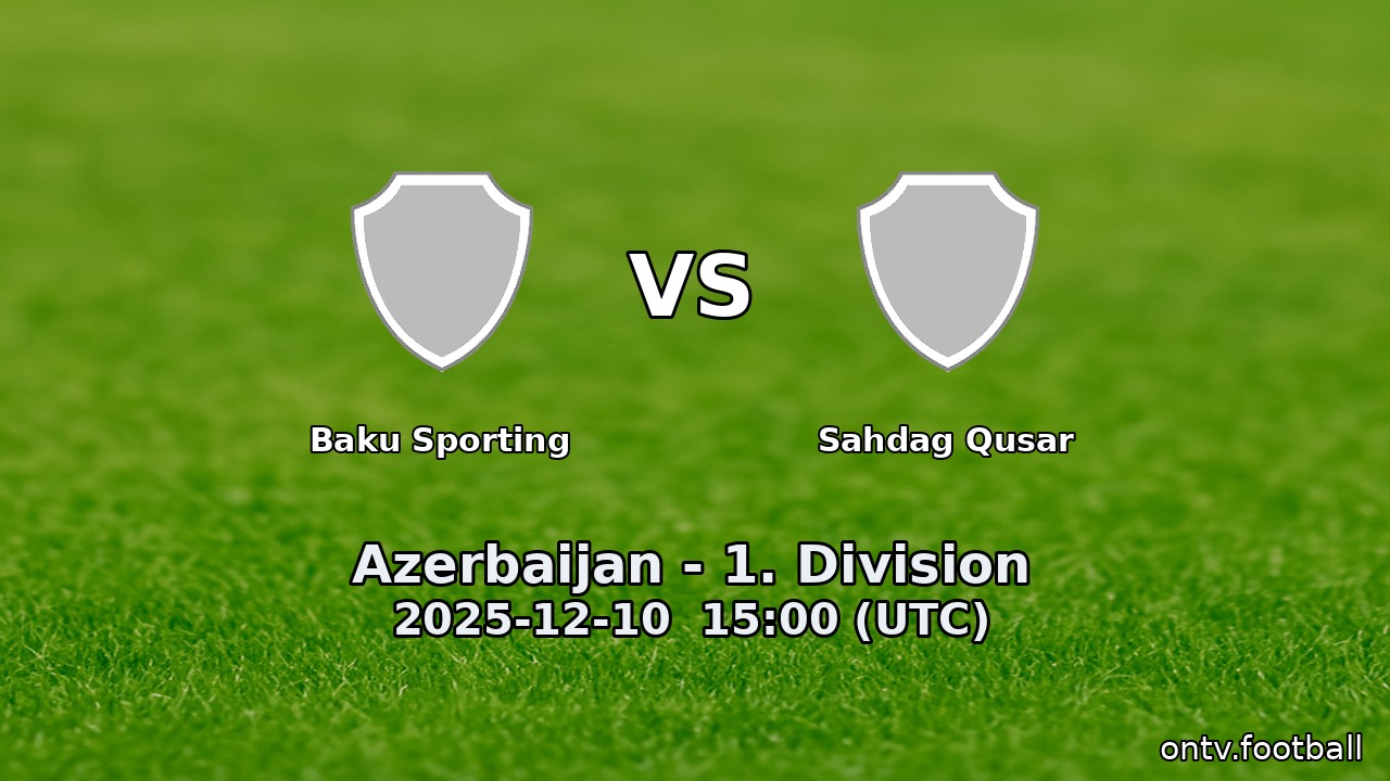 Baku Sporting vs Sahdag Qusar
