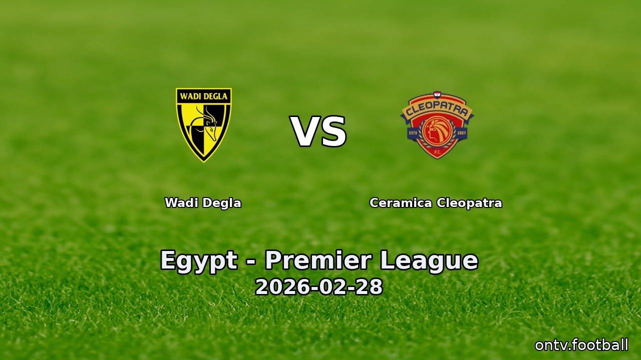 Wadi Degla vs Ceramica Cleopatra