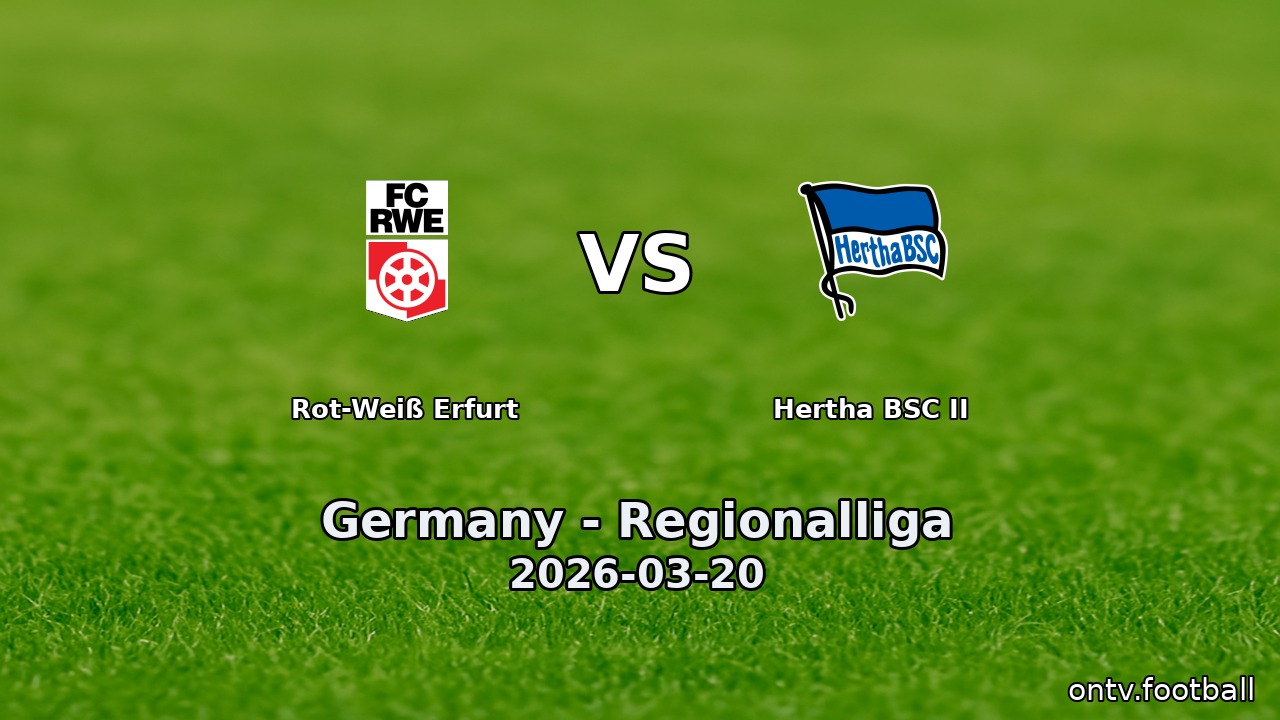 Rot-Weiß Erfurt vs Hertha BSC II
