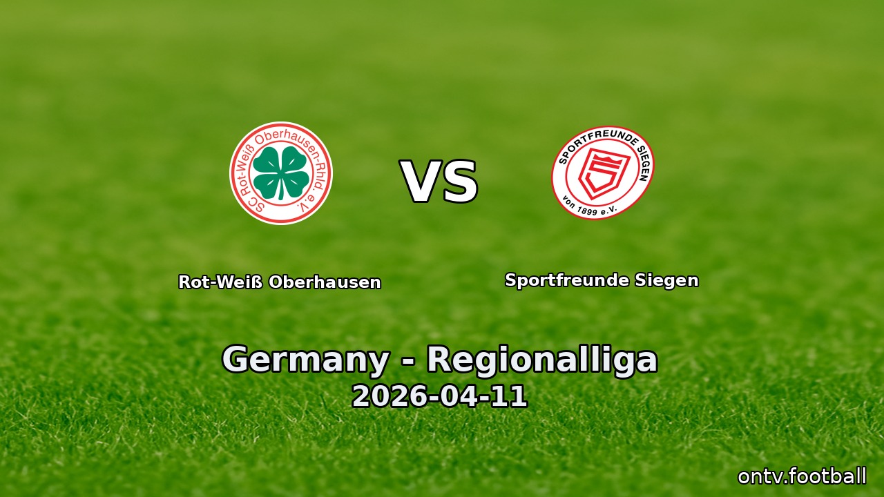 Rot-Weiß Oberhausen vs Sportfreunde Siegen