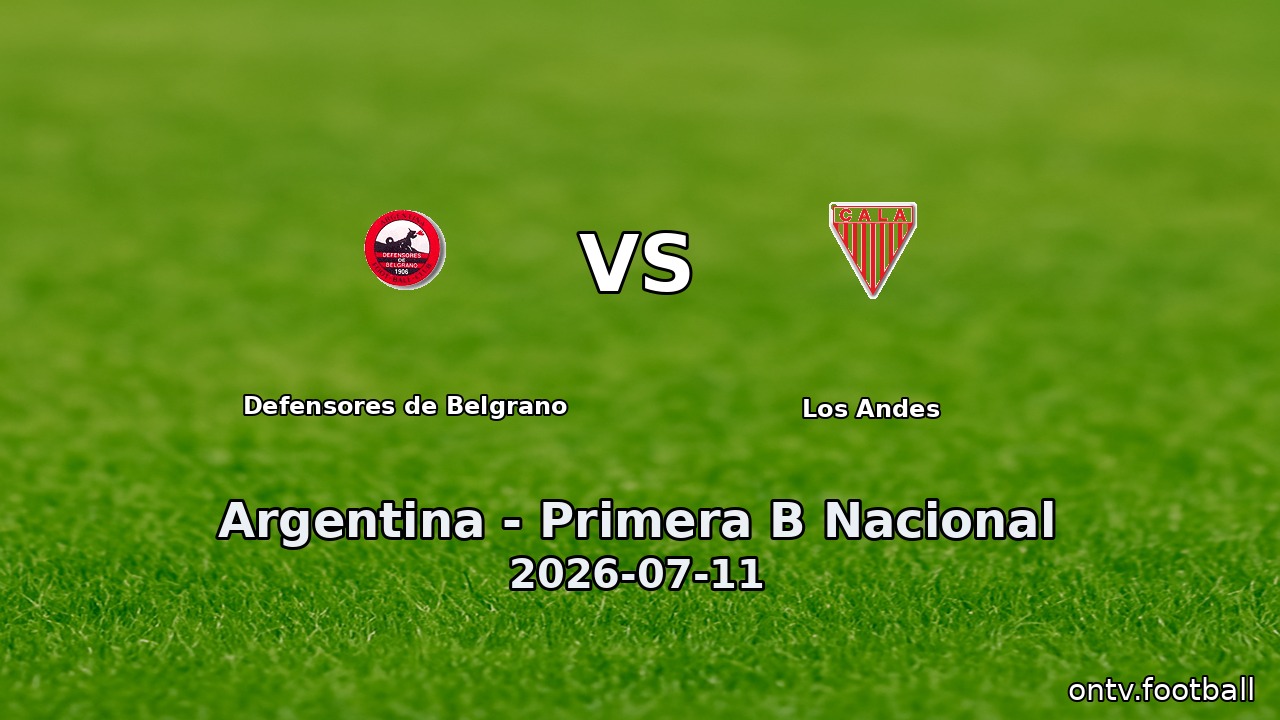 Defensores de Belgrano vs Los Andes
