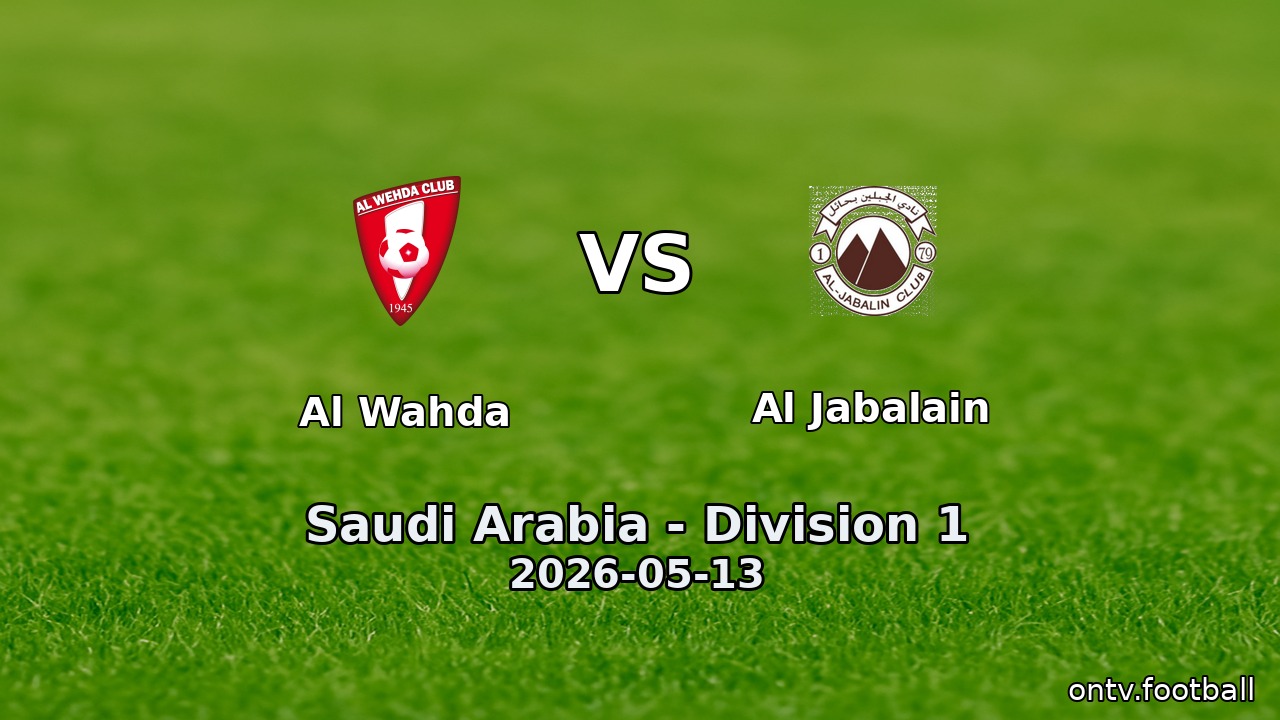 Al Wahda vs Al Jabalain