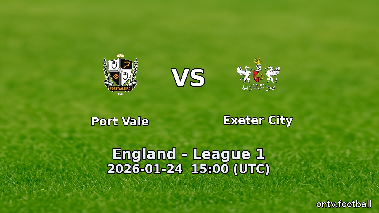 Port Vale vs Exeter City