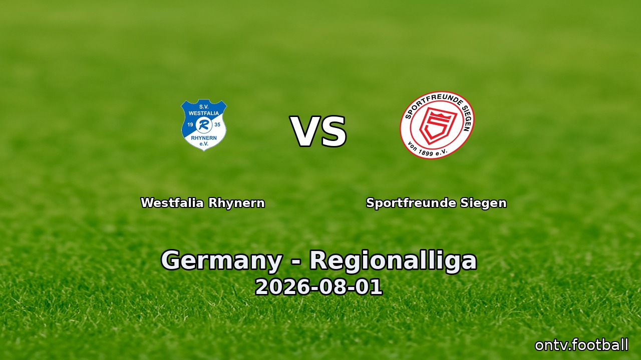 Westfalia Rhynern vs Sportfreunde Siegen