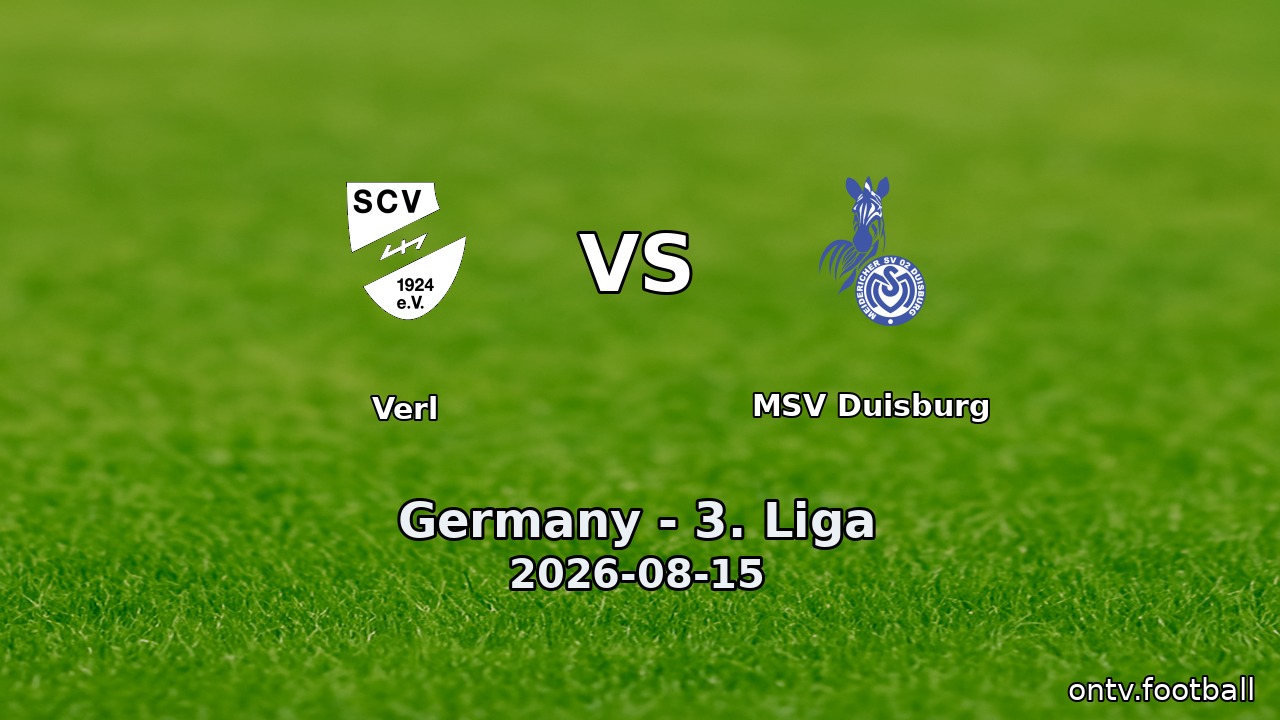 Verl vs MSV Duisburg